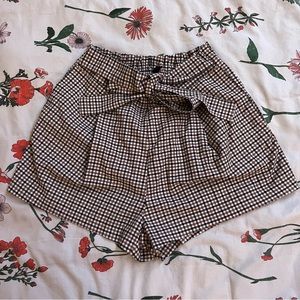 H&M Plaid Shorts w/ Front Tie